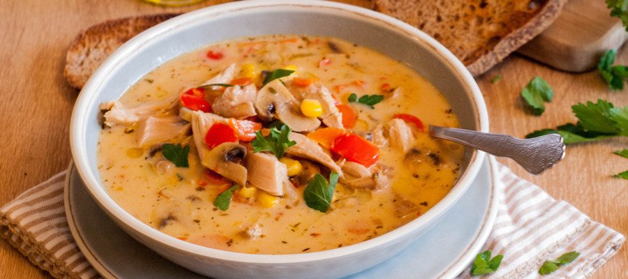 Leftover Turkey Corn Soup – comforting and healthy dish