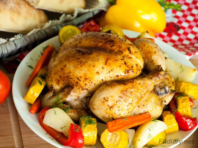 One Pot Roast Chicken and Vegetables