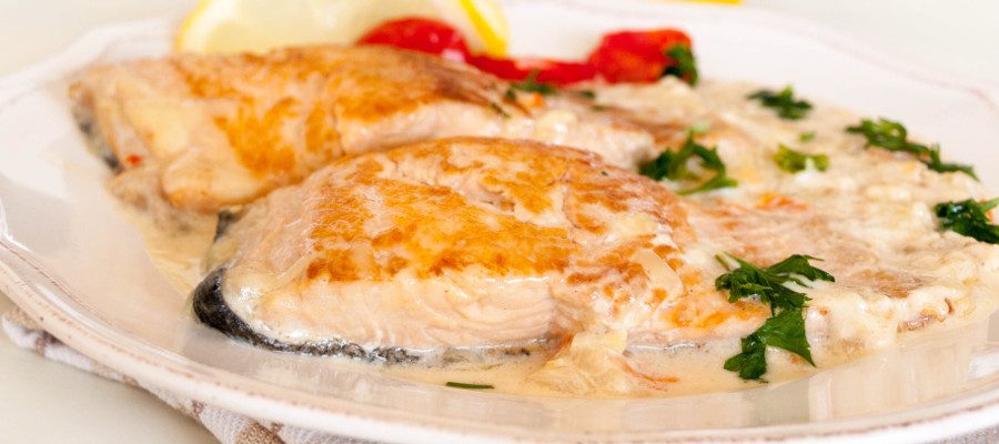 Salmon in Creamy Sauce – elegant healthy dinner