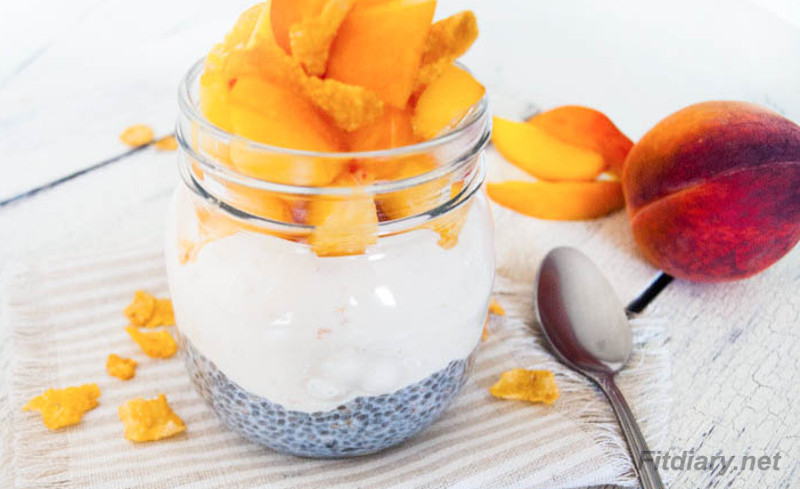 Peach Yogurt Chia Pudding – The best healthy dessert