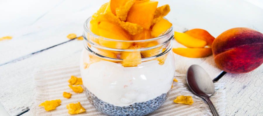 Peach Yogurt Chia Pudding – The best healthy dessert