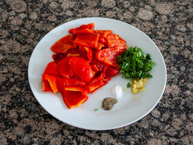 Italian Roasted Peppers – light and healthy vegetable appetizer