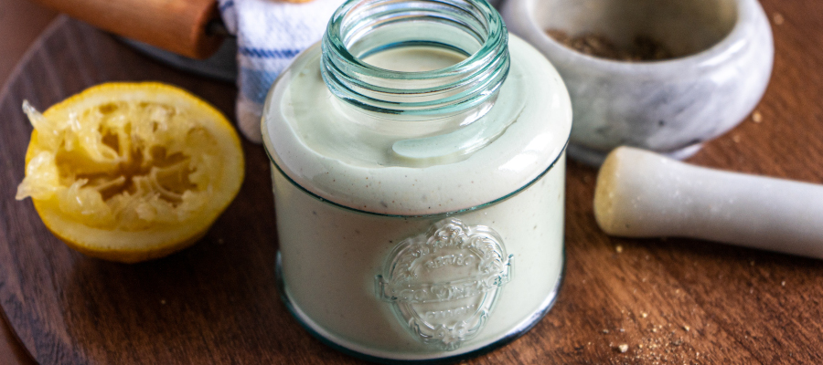 Healthy Caesar Dressing – light and delicious salad dressing with rich Caesar flavor