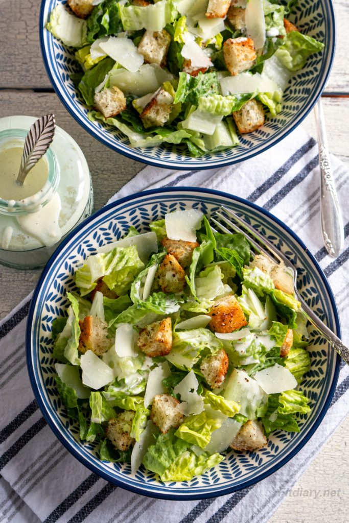 Healthy Caesar Salad Fit Diary