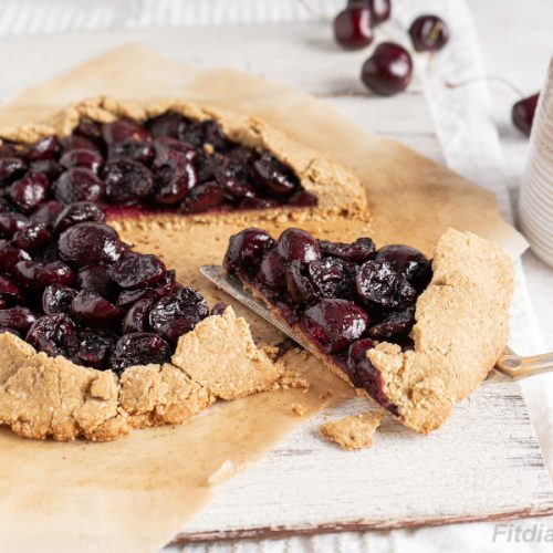 Healthy Cherry Galette – sugar-free, vegan dessert with health benefits