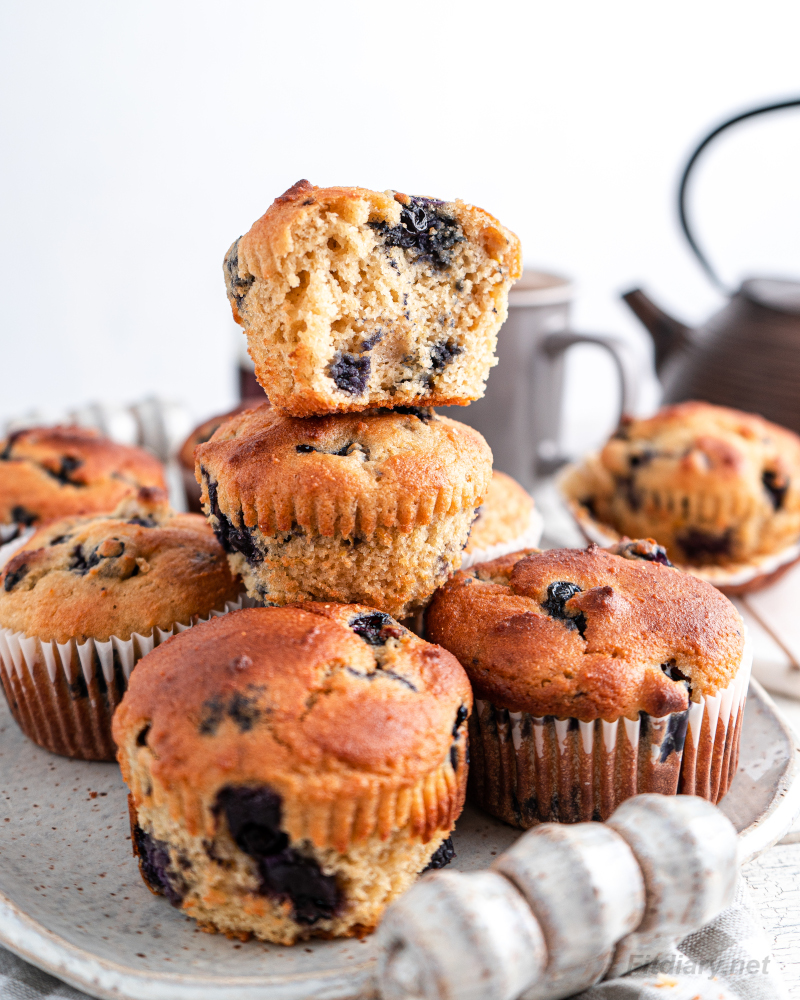 Healthy Blueberry Lemon Muffins – the best sugar-free and butter-free soft muffins