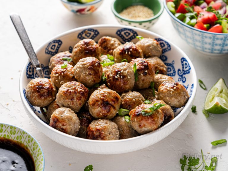 Baked Pork Meatballs Fit Diary