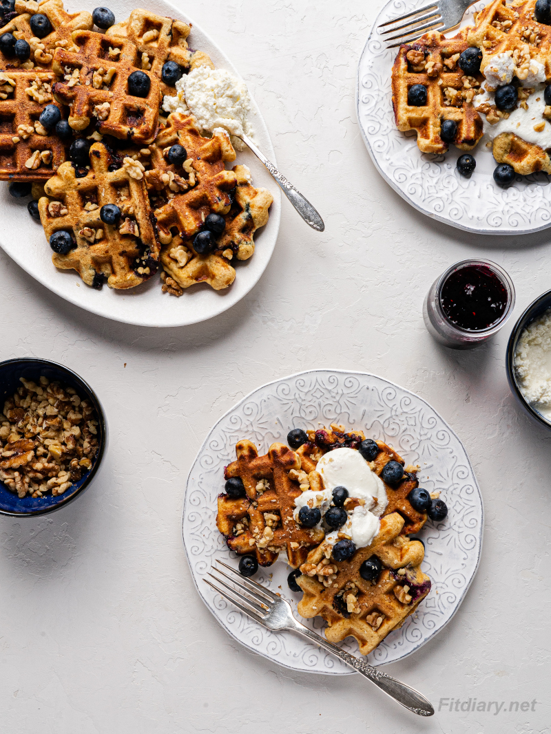 Healthy Ricotta Blueberry Waffles – make really delicious breakfast