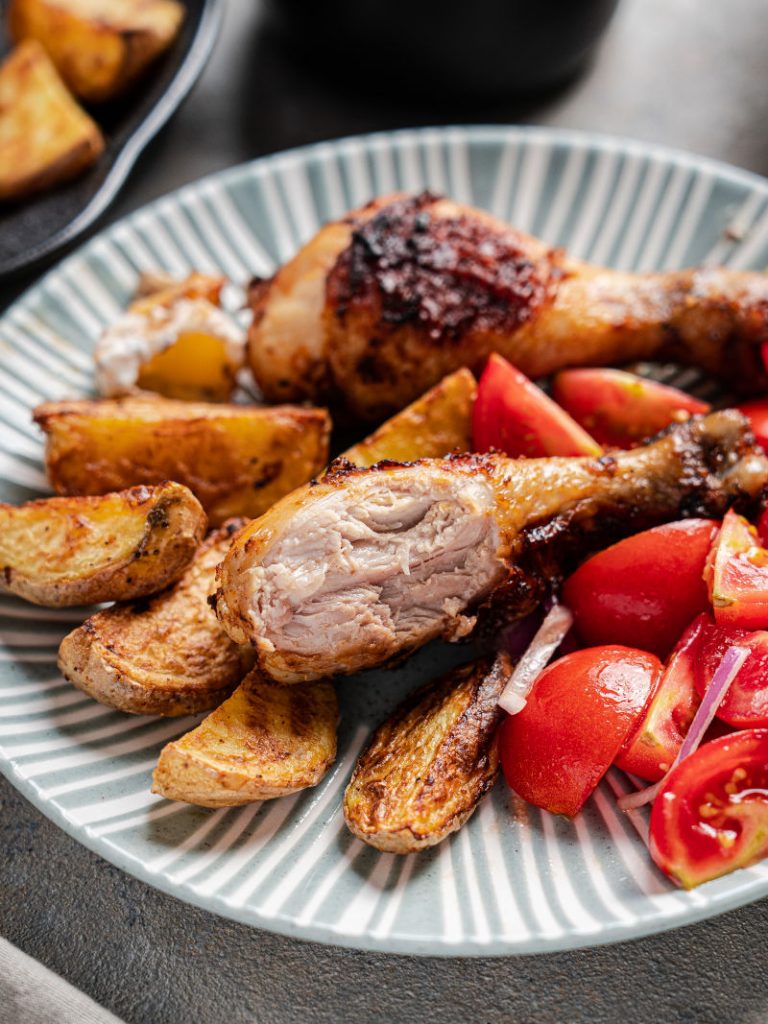 Air Fryer Chicken Drumsticks with Ketchup Marinade Fit Diary