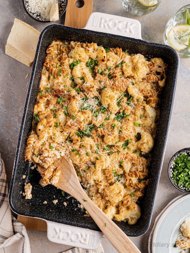 Healthy Cauliflower Pasta Bake Fit Diary