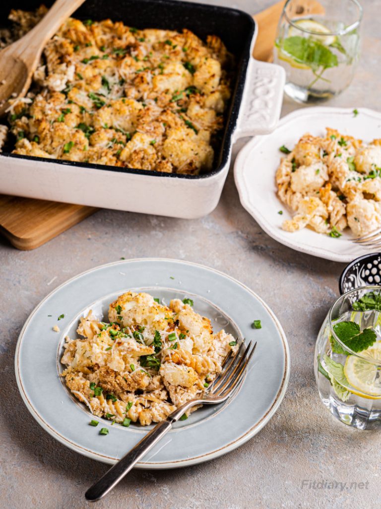 Healthy Cauliflower Pasta Bake Fit Diary