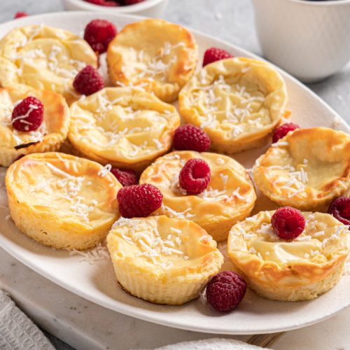Mini Cottage Cheese Cheesecakes - bite-size healthy desserts made with cottage cheese
