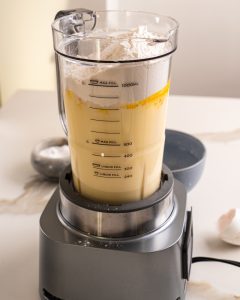 High protein healthy breakfast crepes made with egg whites